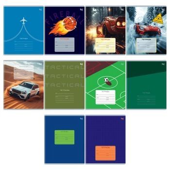 Тетрадь 18л КЛЕТ "Микс-10.Мальчики" 