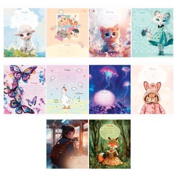 Тетрадь 18л КЛЕТ "Микс-10.Девочки" 