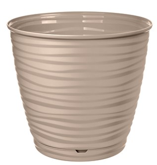 Горшок 2,6л Saffron Homver с поддоном бежевый 6102