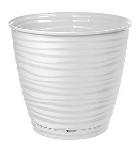 Горшок 1,5л Saffron Homver с поддоном белый /15 6101