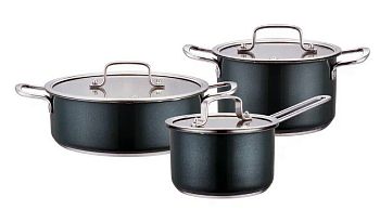 Кастрюля набор Teco TC-CS02-G 1.8л/2,5л/3,5л