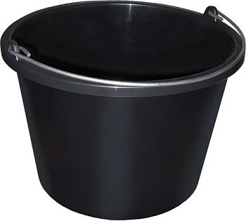 Ведро 20 литров строительное черное р/м