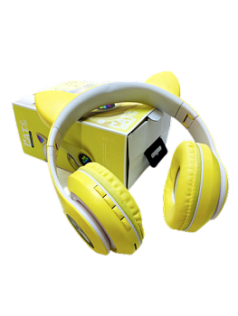 Наушники Кошка светящие (беспроводные,зарядка USB) MS-7