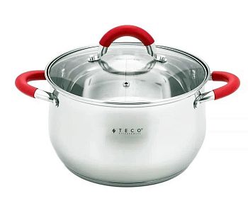 Кастрюля 5,1 литра Teco из нержавеющей стали 22см ТС-С5100-03R