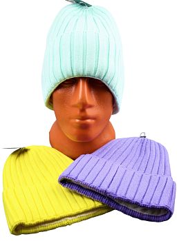 Шапка Ж. однотонная Karoca на флисе 1/100