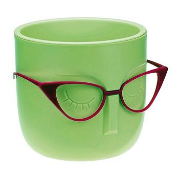 Горшок 0,65л Кашпо Мари со вставкой белая глина М3075 