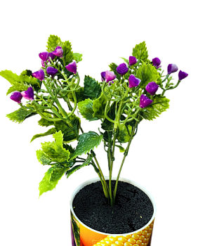 Роза пластик букет 25см 5/60