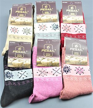 Носки Ж. вязан. шерсть Pesail 692 12/360 кашемир