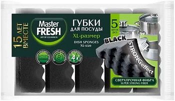 Губка для посуды Master FRESH Strong BLACK 5шт (8513) 1/36