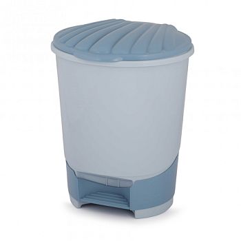 Ведро для мусора с педалью 10 литров (голубой) М1380 1/1