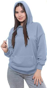 Толстовка ЖЕН. САМО начес,капюшон,светло-серая 17052 р.M-3XL 5/20 *