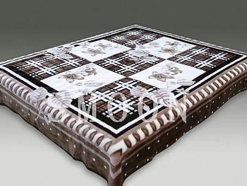 Плед 160*220 гладк"SMOON"7026 Решетка 10шт