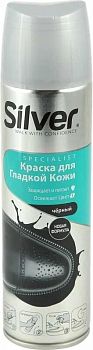 Краска для обуви SILVER черный для гладкой кожи 250мл 1/12