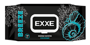 Салфетки влажные  EXXE MEN MИКС BREEZE&Silver (уп.120шт) 8077 1/14