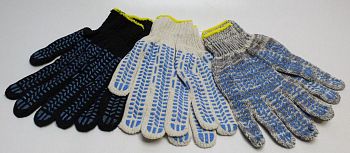 Перчатки ПВХ 7,5кл 5н ЛАЙТ Белые протектор 10/300