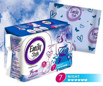 Прокладки гигиен.Emily Style критика найт премиум 7 шт 8241 1/24 Прокладки гигиен.Emily Style критика найт премиум 7 шт 8241 1/24
