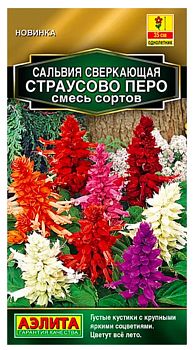 Цветы Сальвия Страусово перо, смесь ц/п Аэлита *28 Цветы Сальвия Страусово перо, смесь ц/п Аэлита *28