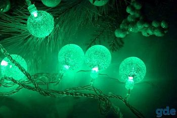 Эл.гирлянда уличная ШАРИКИ 5м 40LED 1920-1 ЗЕЛЕНЫЙ 1/20