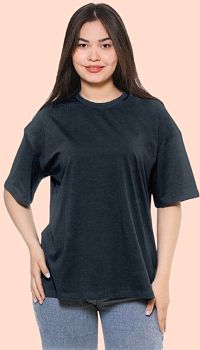 Футболка Ж.САМО 37070 темно-синий оверсайз р.48-56 5/120 *