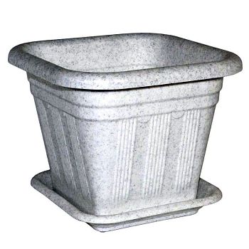 Горшок 3,5 литра Кашпо Квадрат белый г.Пятигорск