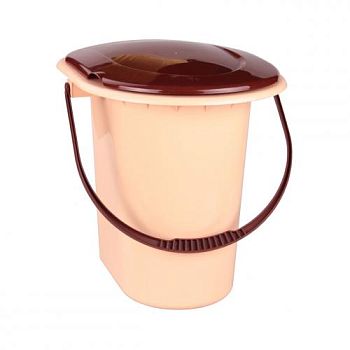 Ведро туалет 18 литров бежевое М1525 1/10 Ведро туалет 18 литров бежевое М1525 1/10