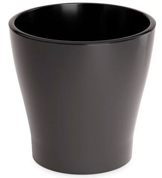 Горшок 3,6л Кашпо Лея овальный двойной графитовый М8829