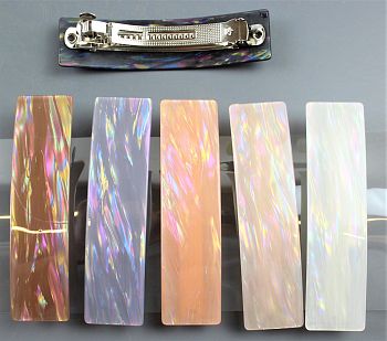 Заколка автомат Мрамор ,плоская ААА-2348В 1/12