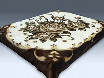 Плед 200*240 выбитый"SMOON"8001-1 Бежевый 1/8