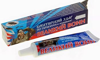 Гель от тараканов Великий воин 80 гр 45шт.