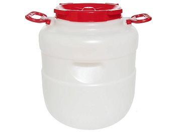 Бочка 30 литров Круглая Белая 1/3
