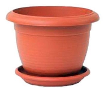 Горшок 2,3л Кашпо "Терра" с поддоном терракотовый