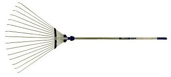 Грабли веерные раздвижные 15 зуб. с алюм.черенком ФОРСАЖ 012509