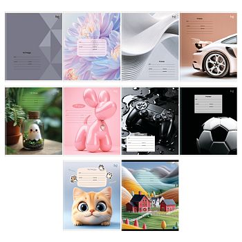 Тетрадь 12л КЛЕТ BG "Микс-10" 