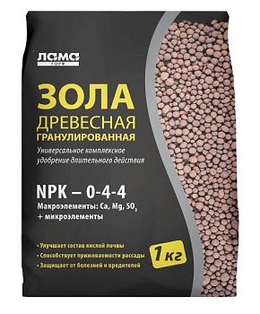 Зола древесная гранулированная 1кг/10шт Лама Торф 