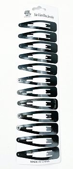 Зажим для волос ТИК-ТАК черный TK-353L , AAA-07I (блистер 12шт)