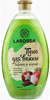 Пена для ванн NEW ЛА РОССА увлажняющая Яблоко и корица 1л 1/10 (0359)