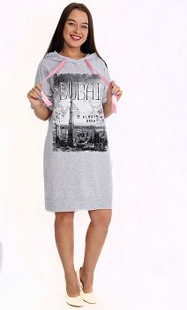 Туника ДАРЬЯ М76 кулирка(капюшон) р.44-54*