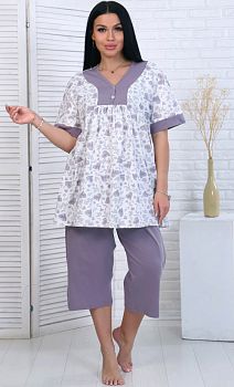 Пижама ДАРЬЯ П-2259 (футболка+бриджи) р60-70