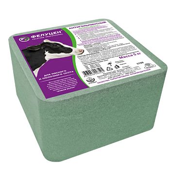 Соль лизунец Фелуцен для крупного рогатого скота антигельминтный 5 кг.