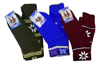 Гольфы Женские махровые Зимушка Зима с мехом 9/108