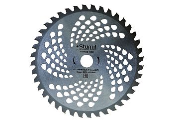 Диск УНИВЕРСАЛЬНЫЙ для бензотриммеров 230мм*25, 4*40 зубьев Sturm с твердыми напайками