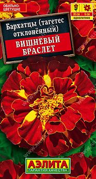 Цветы Бархатцы Вишневый браслет ц/п Аэлита*28