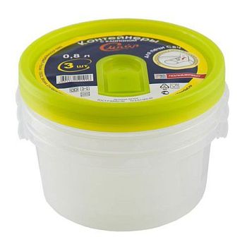 Контейнер Комплект СВЧ 3ш"Смайл"(0,8л) С52101 1/48