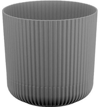 Горшок 1,6 литра Кашпо Вельвет д140 ротанг серый М3180