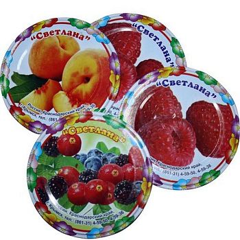 Крышка "Светлана" 1000шт ПОЛНОЦВЕТНАЯ ПЕЧАТЬ г.Краснодар