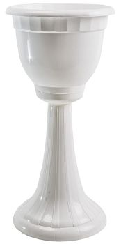 Горшок Кашпо 20 литров на высокой ножке белый Бриг