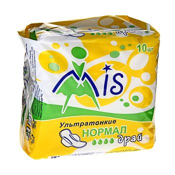 Прокладки гигиенические MiS НОРМАЛ ДРАЙ УЛЬТРА тонкие ( 4 капли /10шт )/25