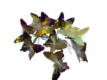 Эл.гирлянда 12LED БАБОЧКА 5м 2004 КРАСНЫЙ 1/24