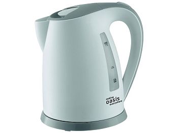 Чайник 1,7 литров электрический Oasis K-3PWG 2200 Вт цвет белый + серый пластик