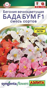 Цветы Бегония Бада бум F1, смесь ц/п Аэлита*29